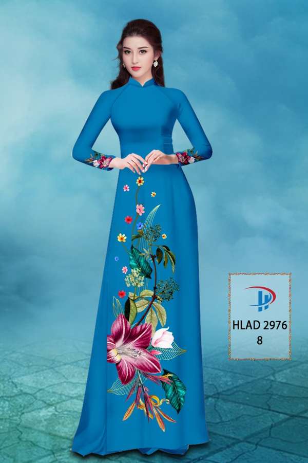 Vải Áo Dài Hoa In 3D AD HLAD2976 49